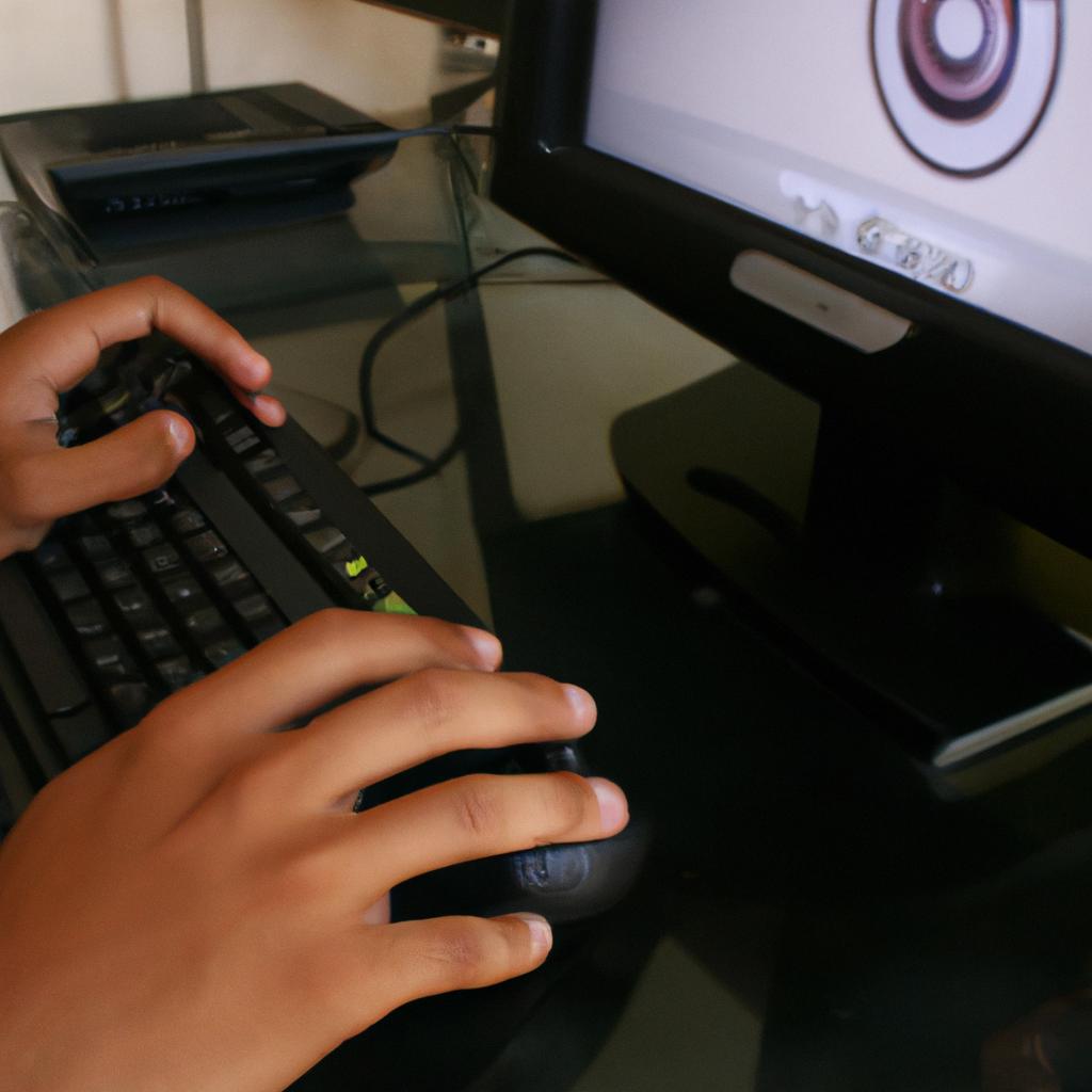 Person using computer emulator service